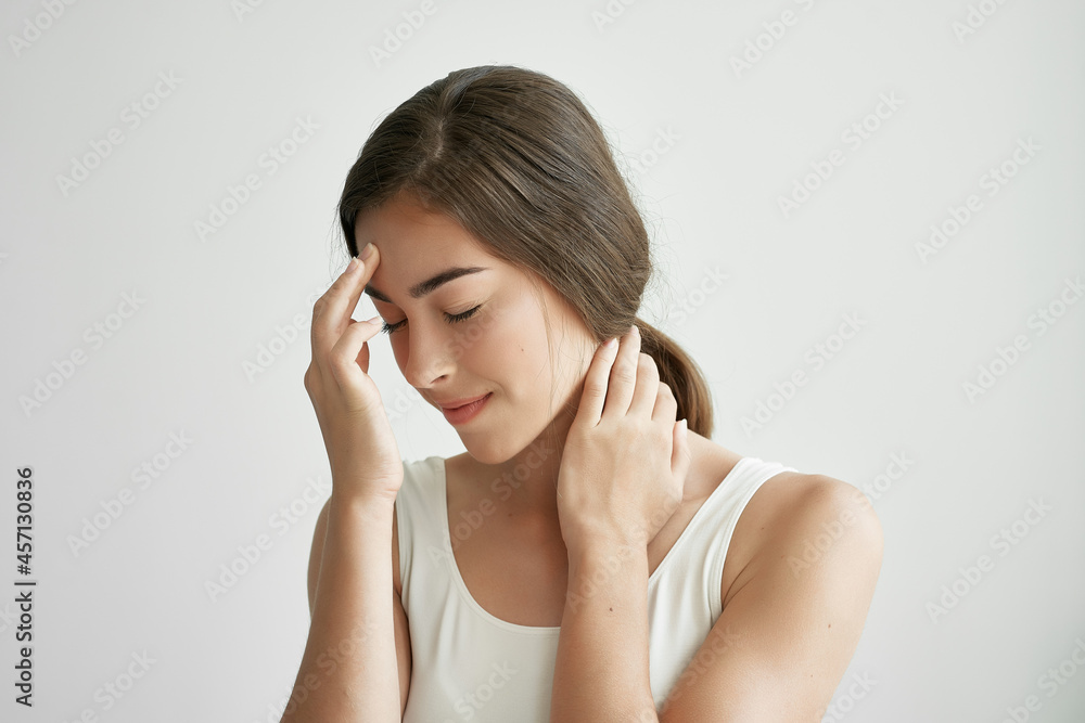 woman with headache health problems depression stress woman with headache health problems depression stress