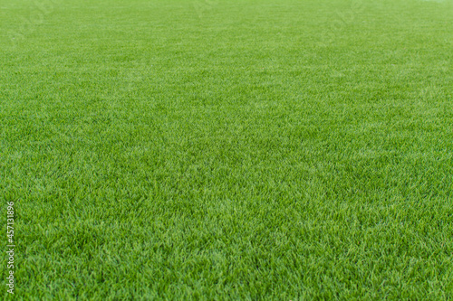 Beautiful green soccer turf