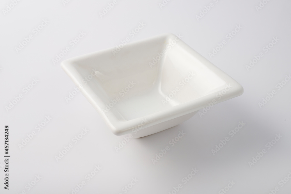 Empty square pot on white background Empty square pot on white background