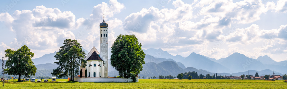 Sankt Coloman Kirche, Schwangau, Allgäuer Alpen, Deutschland 