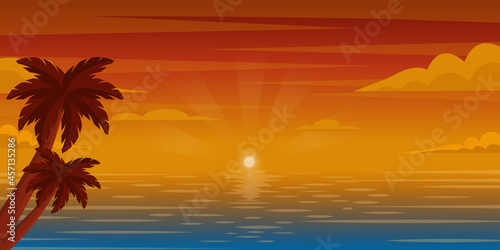 Fototapeta Naklejka Na Ścianę i Meble -  Sunset Background

