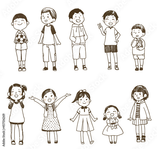 子供達の立ち絵セット