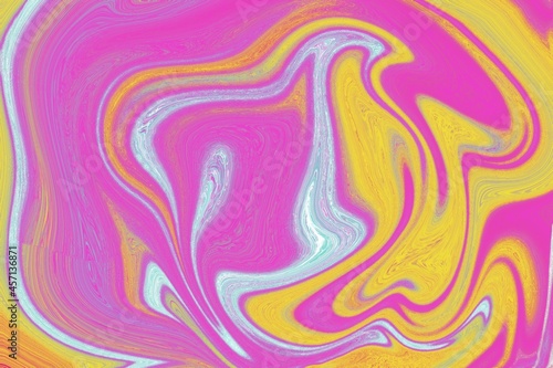 Fototapeta Naklejka Na Ścianę i Meble -  Fluid colors wallpaper. Bright colorful shapes overlap.Marbling. Marble texture. Artistic abstract colorful background. Splash of paint. Colorful fluid. Bright colors. Can be used for design packaging