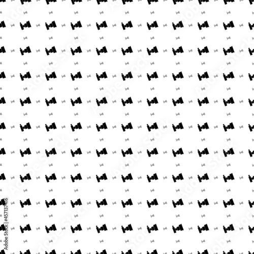 Square seamless background pattern from black camera symbols are different sizes and opacity. The pattern is evenly filled. Vector illustration on white background
