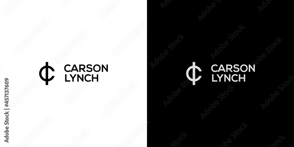 Fototapeta premium Simple and modern CL initials logo 3