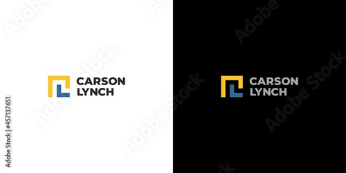 Simple and modern CL initials logo