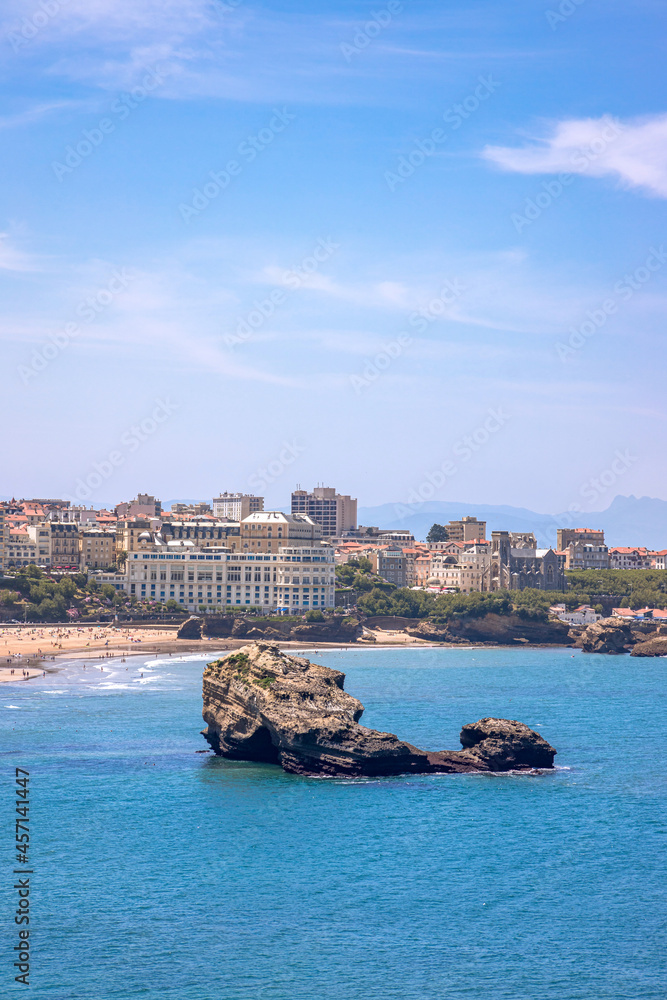 Bay of Biarritz on a summer day
