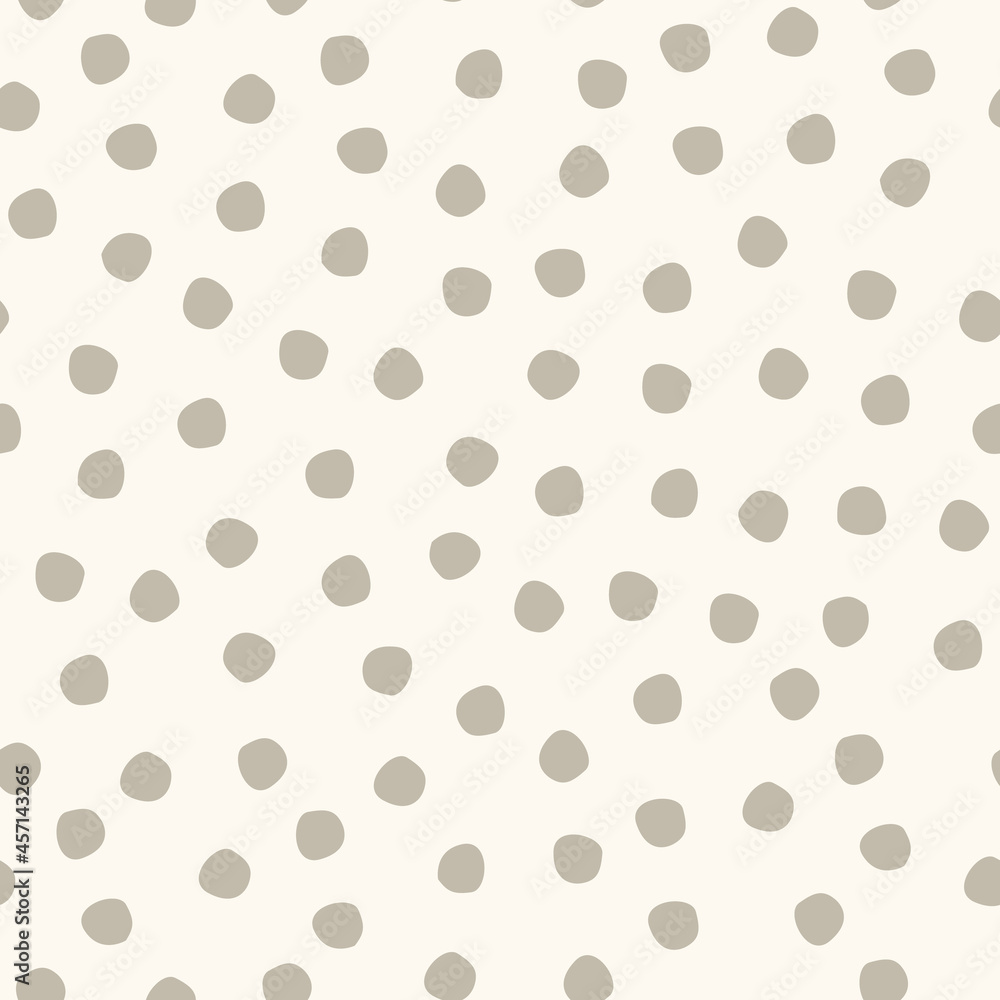 Seamless hand drawn polka-dot pattern on white background for surface design and other design projects Seamless hand drawn polka-dot pattern on white background for surface design and other design projects