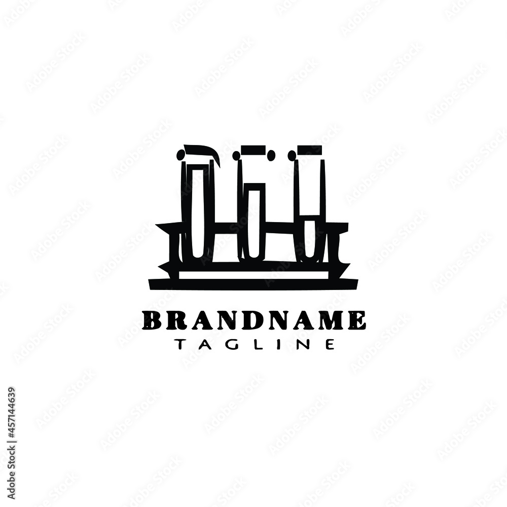 erlenmeyer cartoon logo template icon design black isolated vector erlenmeyer cartoon logo template icon design black isolated vector