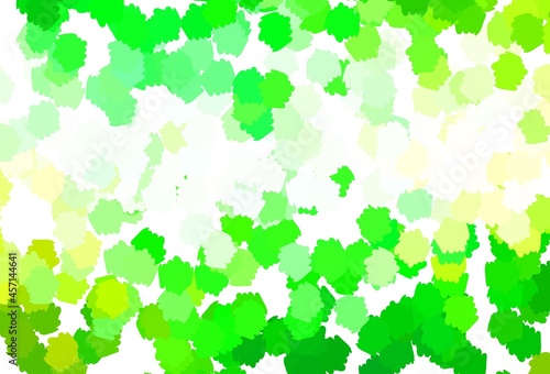 Light Green  Yellow vector backdrop with memphis shapes.