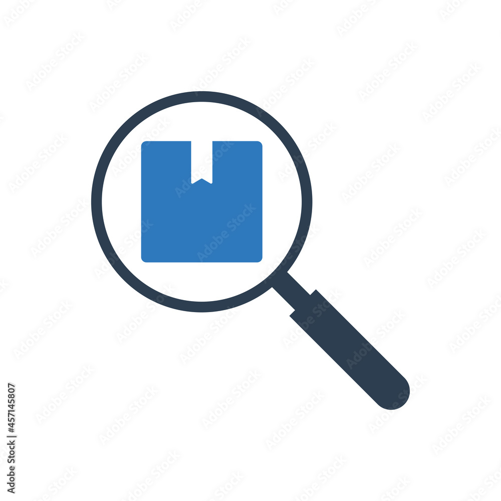 Search Product Icon - Find Package Box Icon Search Product Icon - Find Package Box Icon