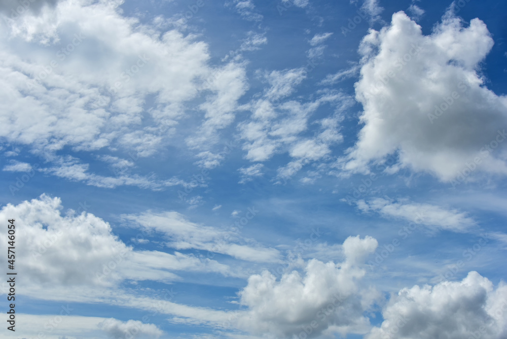 Beautiful white clouds on blue sky background. Beautiful white clouds on blue sky background.