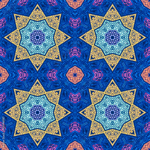 Seamless kaleidoscope or endless pattern for ceramic tile, wallpaper, linoleum, textile, web page background used.