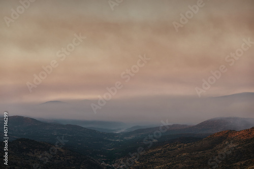 The fire in the Sierra de Gredos, caused by a car in Navalacruz, one of the most catastrophic of the year in Spain. The fire has destroyed more than 20,000 hectares. Castile and Leon. Avila