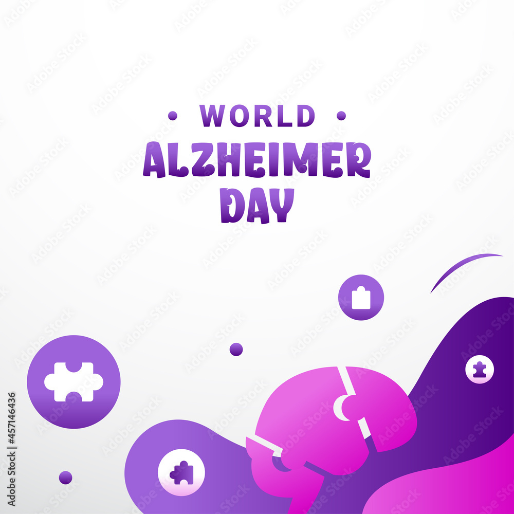 World Alzheimer Day Design Background For Greeting Moment
