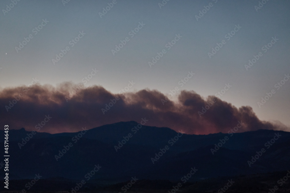 The fire in the Sierra de Gredos, caused by a car in Navalacruz, one of the most catastrophic of the year in Spain. The fire has destroyed more than 20,000 hectares. Castile and Leon. Avila