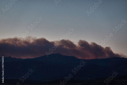 The fire in the Sierra de Gredos, caused by a car in Navalacruz, one of the most catastrophic of the year in Spain. The fire has destroyed more than 20,000 hectares. Castile and Leon. Avila