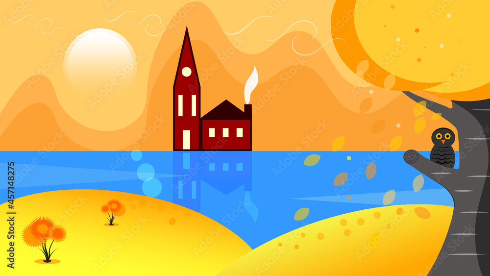 Naklejka premium landscape autumn