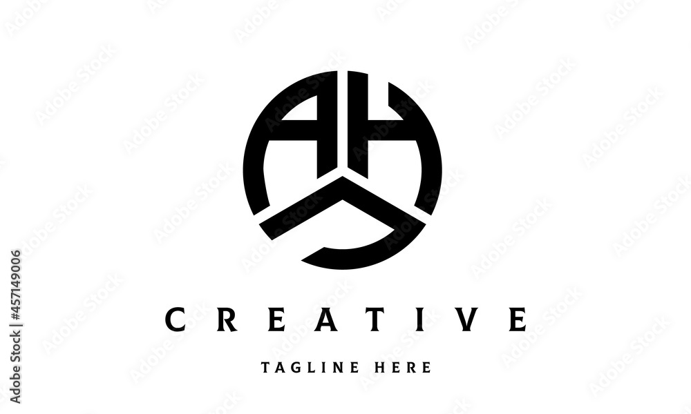 AHJ circle three letter logo AHJ circle three letter logo