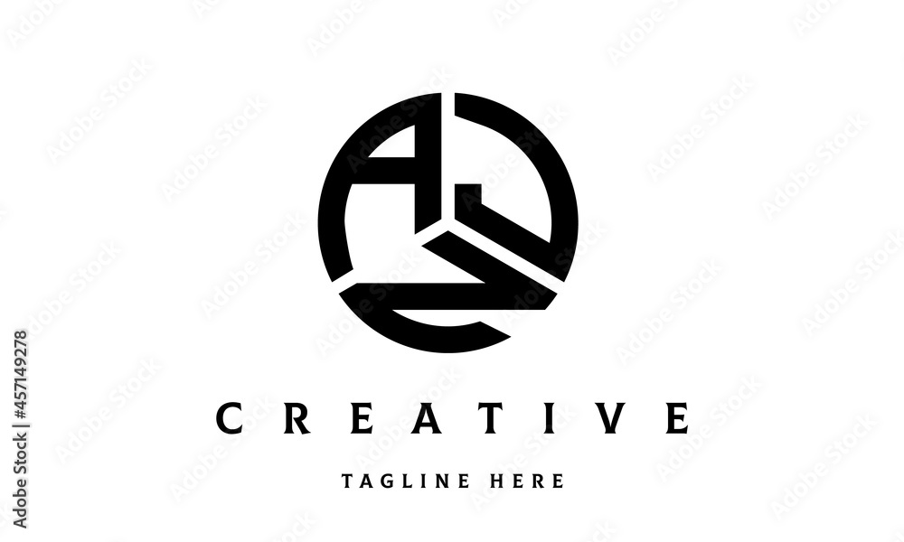 AJN circle three letter logo AJN circle three letter logo
