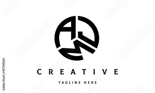 AJM circle three letter logo