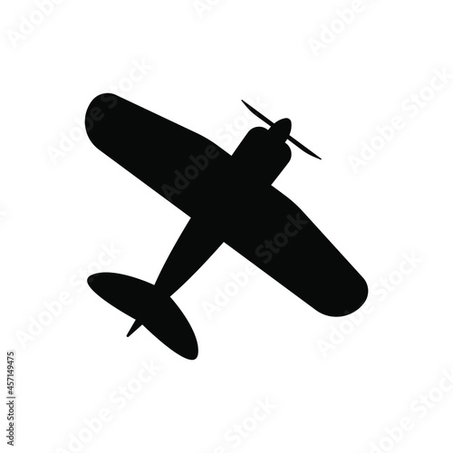 Vintage airplane icon vector. aircraft illustration sign. plane symbol. fly logo.