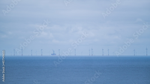 Erecting a wind turbine in the Beatrice wind farm in the North Sea