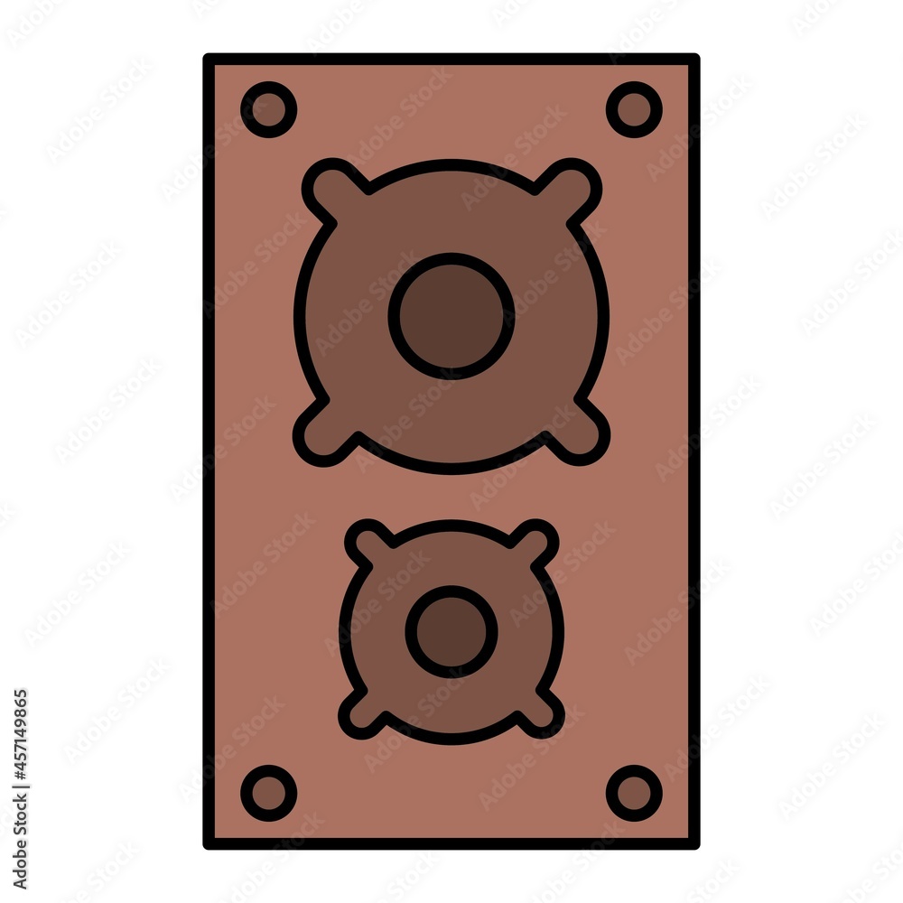 Vector Speaker Filled Outline Icon Design Vector Speaker Filled Outline Icon Design