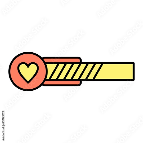 Vector Health Bar Filled Outline Icon Design