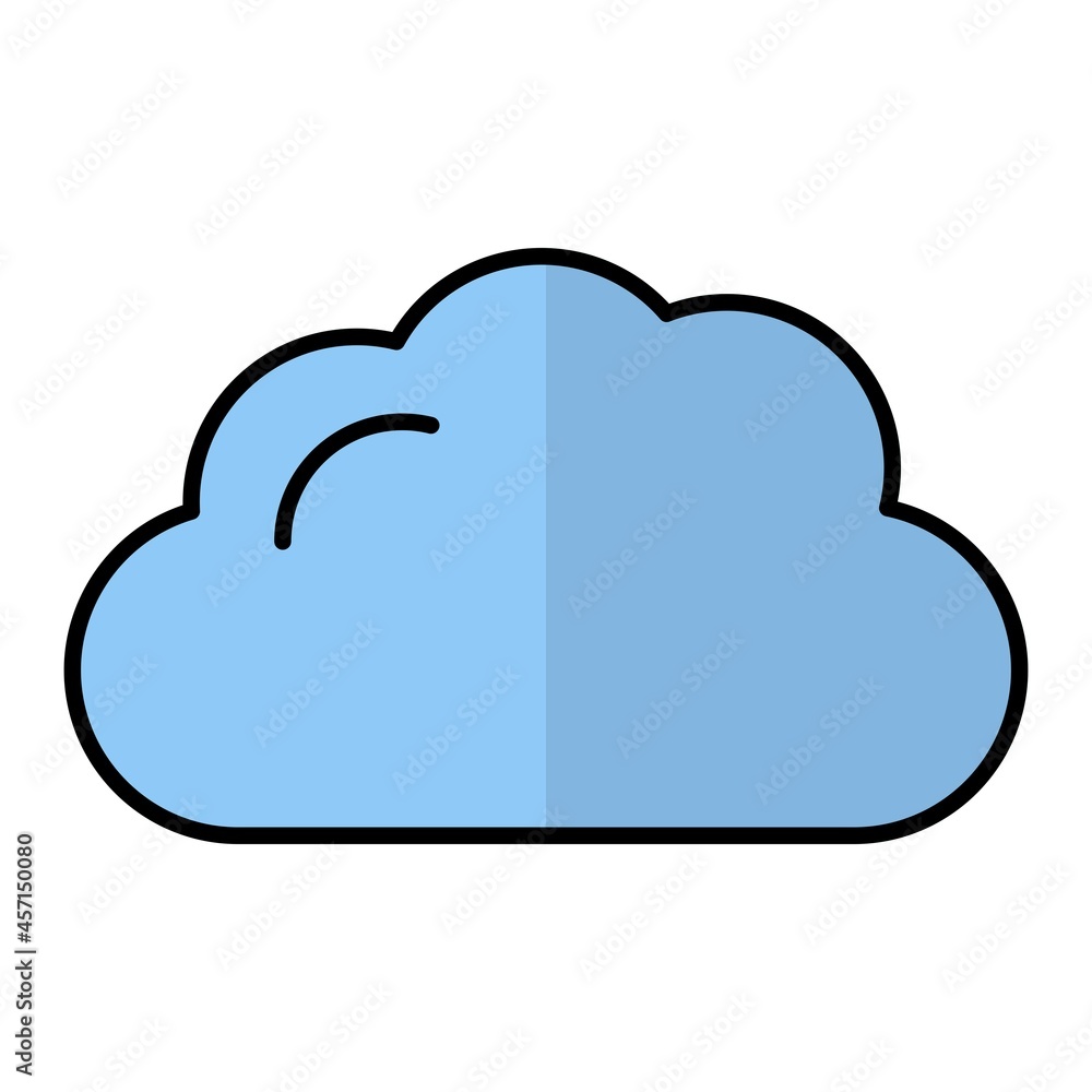 Vector Cloud Filled Outline Icon Design Vector Cloud Filled Outline Icon Design