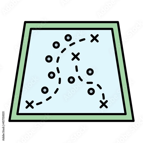 Vector Hill Map Filled Outline Icon Design
