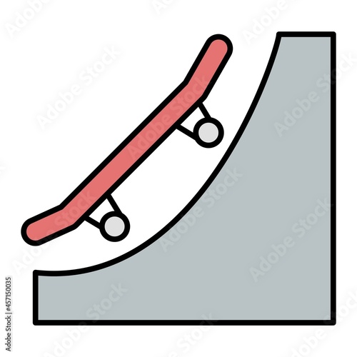Vector Ramp Filled Outline Icon Design