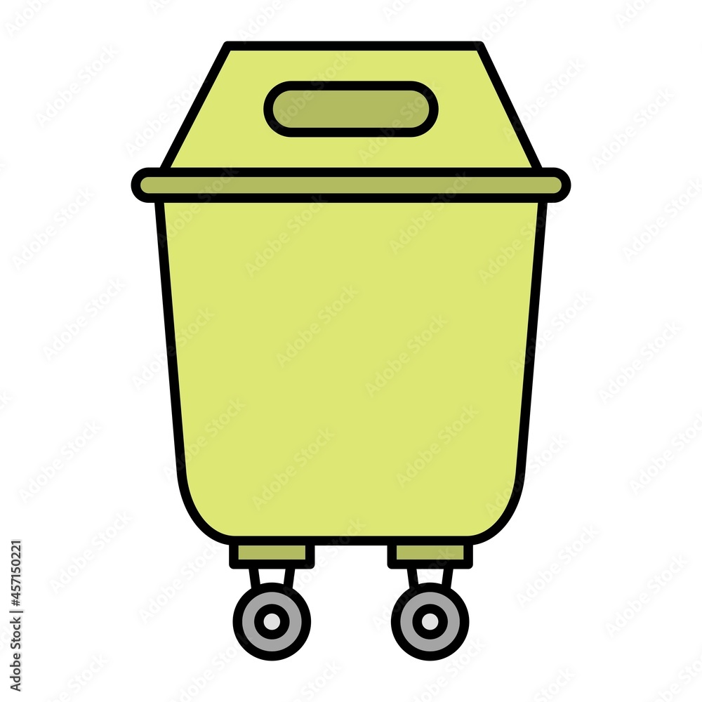 Vector Recycle Bin Filled Outline Icon Design Vector Recycle Bin Filled Outline Icon Design