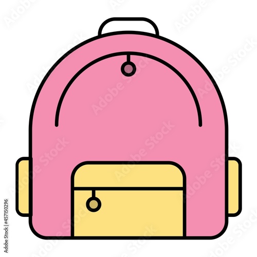Vector Bagpack Filled Outline Icon Design