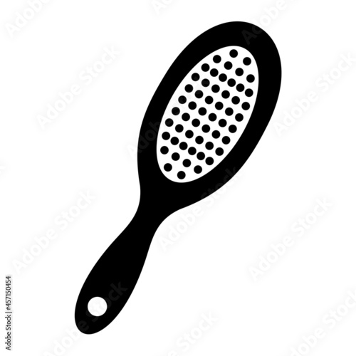 Vector Hair Brush Glyph Icon Design