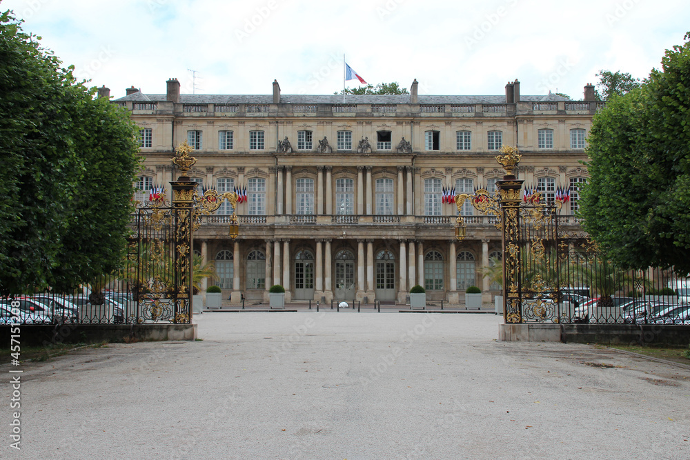 baroque rail and government palace in nancy in lorraine (france) 