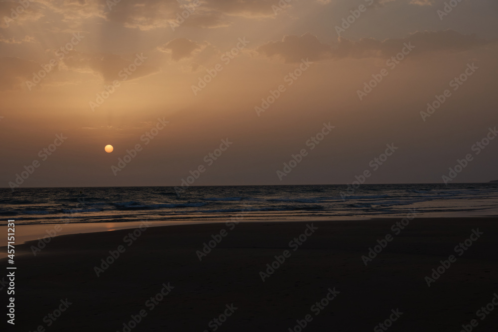 sunset on the beach of El Palmar, in Vejer de la Frontera. Cadiz. Andalusia. Spain sunset on the beach of El Palmar, in Vejer de la Frontera. Cadiz. Andalusia. Spain