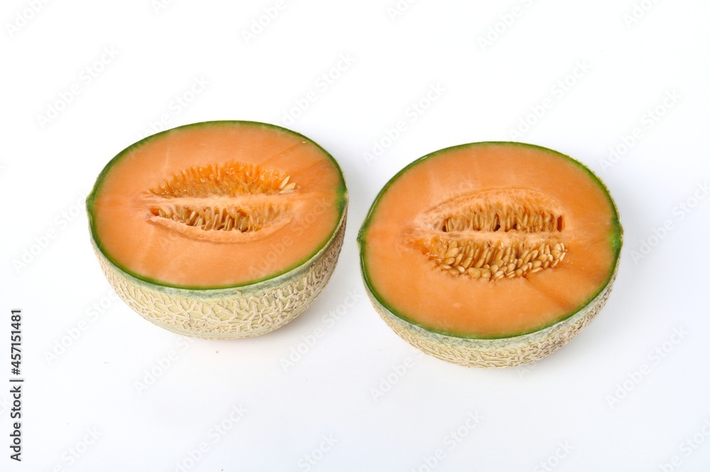 Melon on a white background Melon on a white background