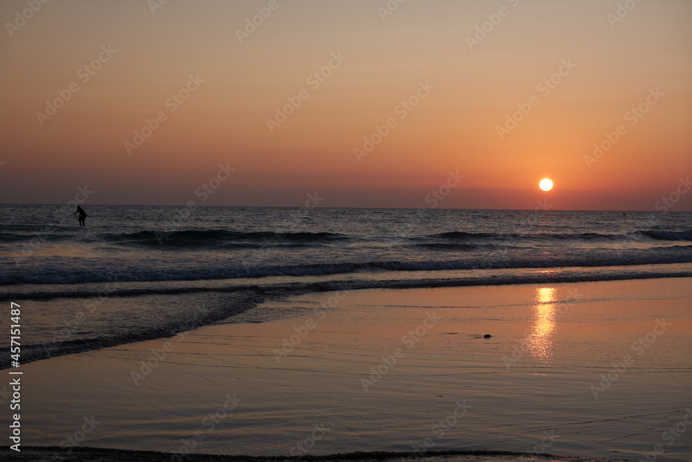 sunset on the beach of El Palmar, in Vejer de la Frontera. Cadiz. Andalusia. Spain sunset on the beach of El Palmar, in Vejer de la Frontera. Cadiz. Andalusia. Spain