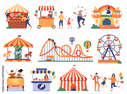 Amusement Park Icons Collection