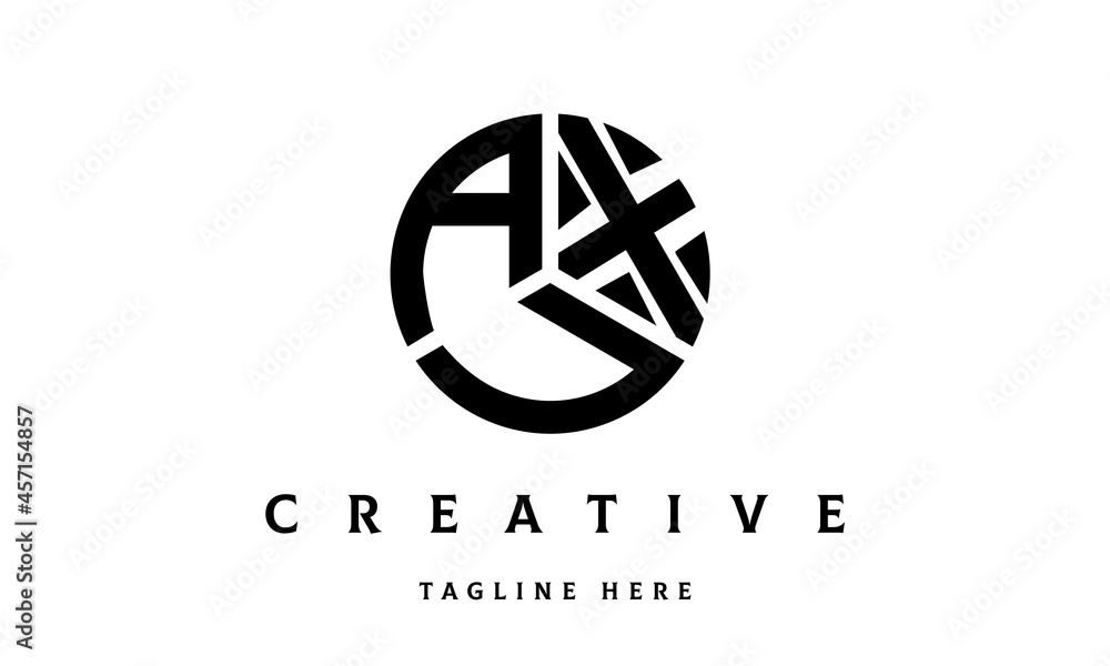 AXU circle three letter logo AXU circle three letter logo