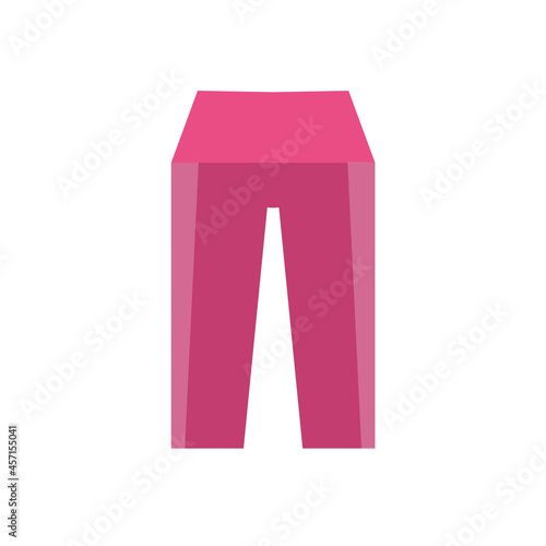 Women's pink fitness leggings.Vector illustration isolated on a white background. For a fitness blog, web illustration, stickers.