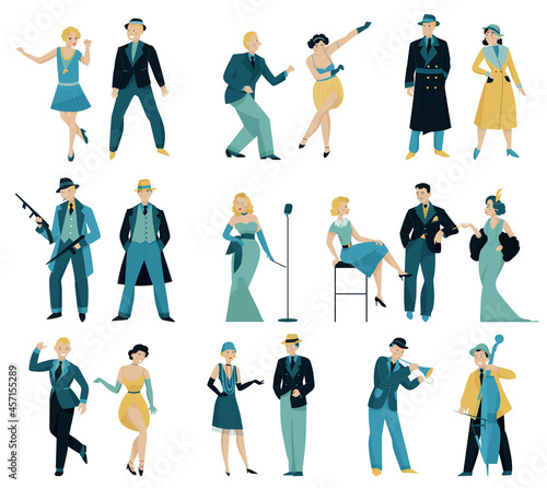 Retro People Recolor Set