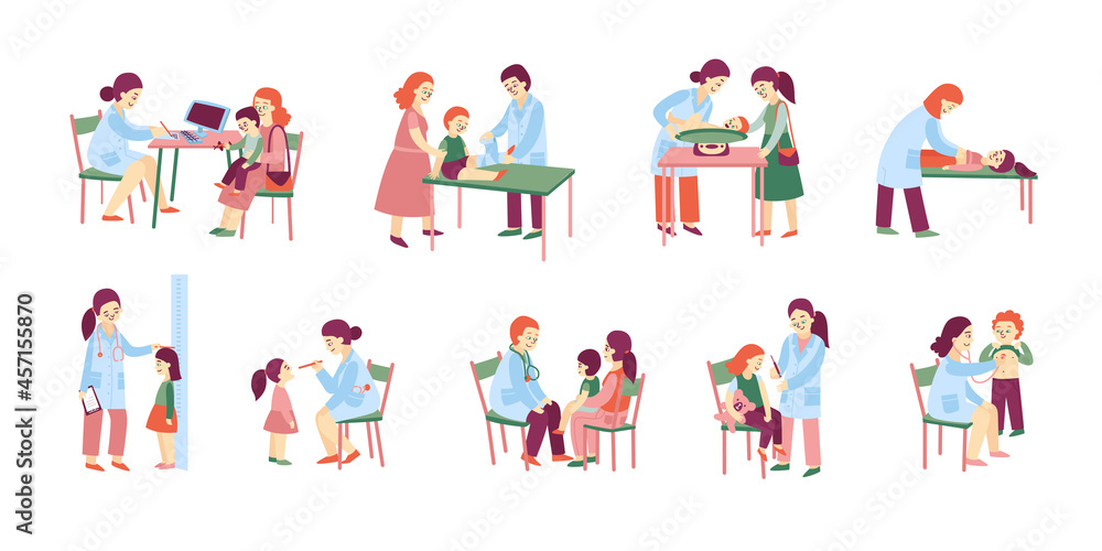Doctor Pediatrician Icon Set Doctor Pediatrician Icon Set