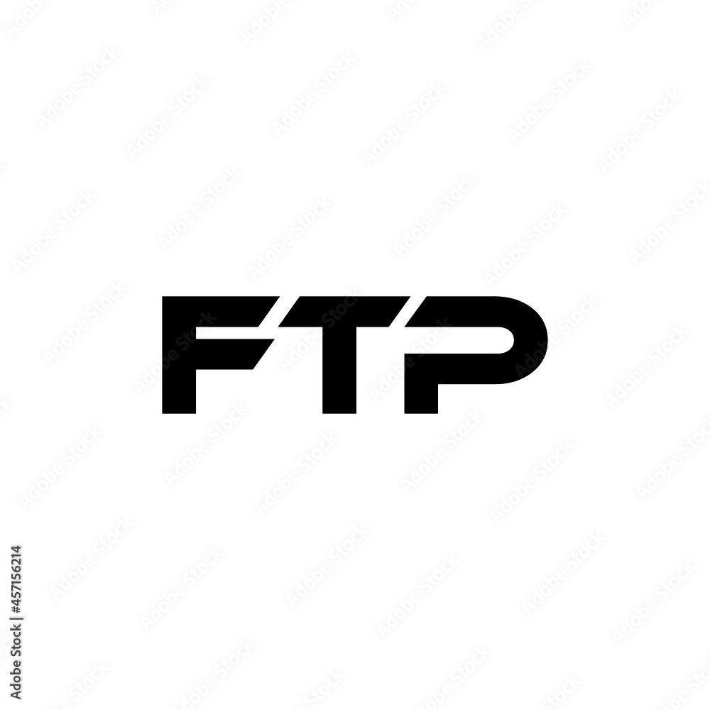 FTP letter logo design with white background in illustrator, vector logo modern alphabet font overlap style. calligraphy designs for logo, Poster, Invitation, etc.