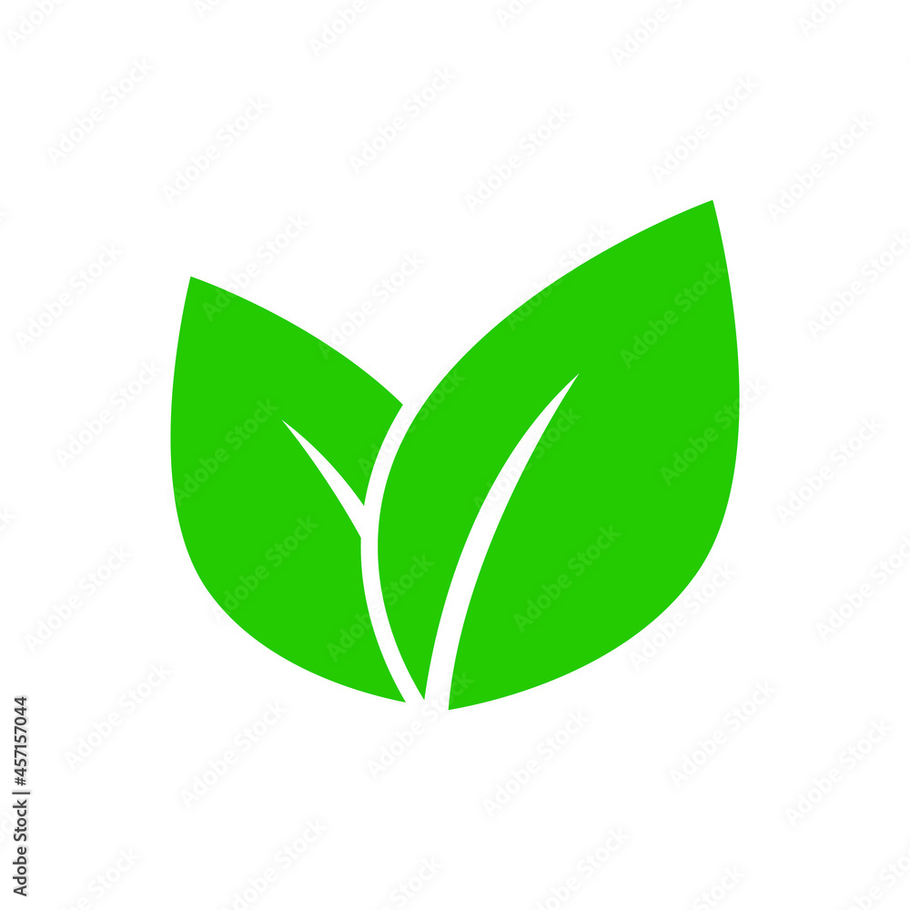 Green leaf vector icon. botany illustration sign . ecology symbol. eco sign. Green leaf vector icon. botany illustration sign . ecology symbol. eco sign.