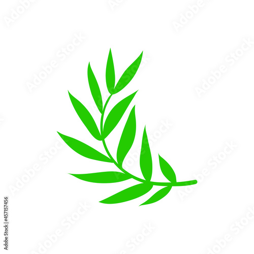 Green leaf vector icon. botany illustration sign . ecology symbol. eco sign.