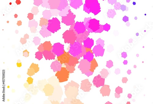 Light Pink, Yellow vector background with abstract shapes.