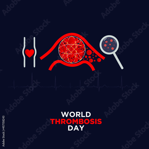 World Thrombosis day concept. October 13. Template for background, banner, card, poster. Vector illustration.