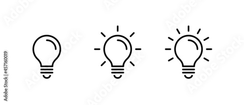 Light Bulb icon set, Idea icon symbol vector